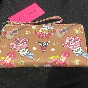 Betsey Johnson Western Skull Wallet nwt